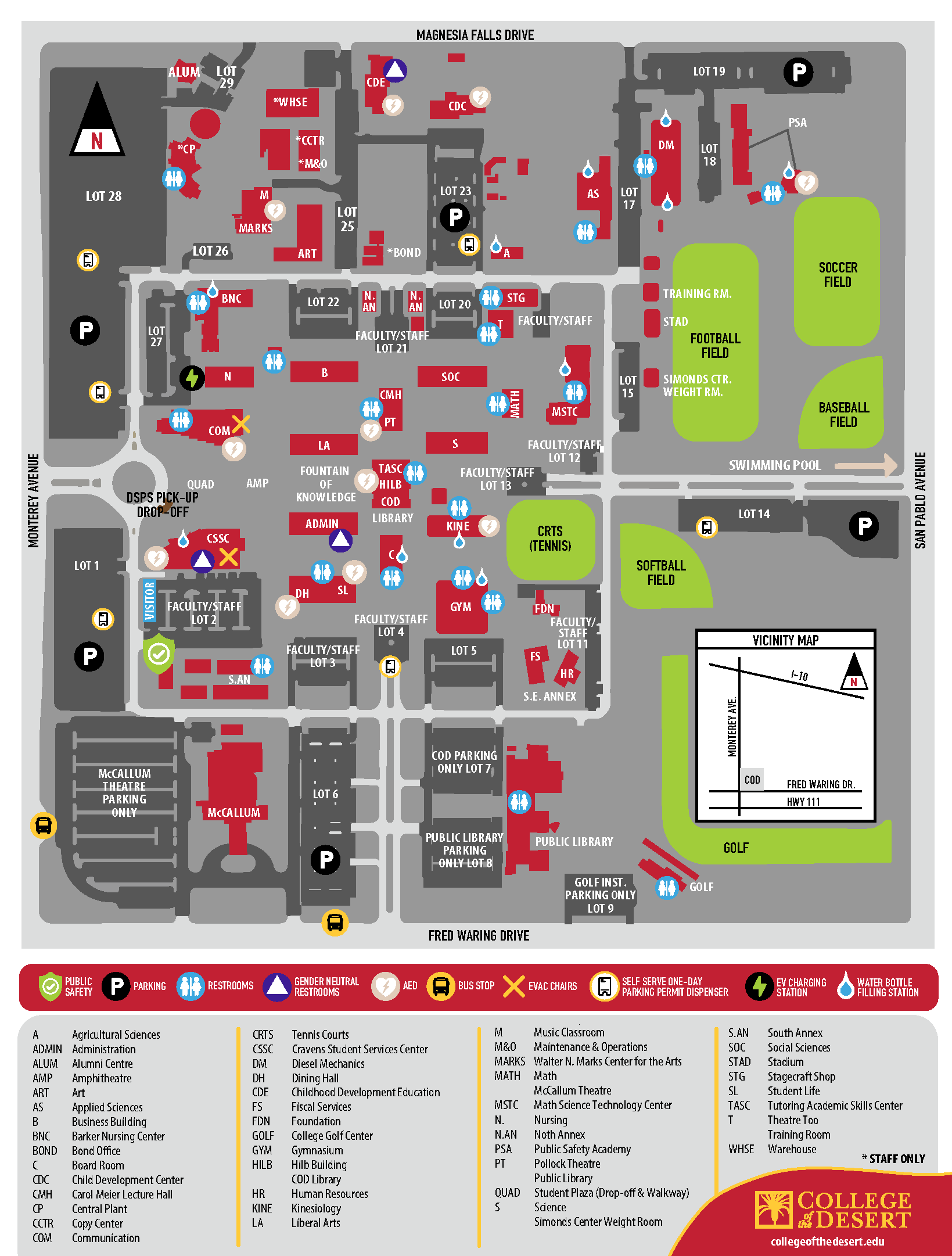 Palm Desert Campus Map