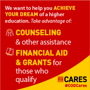 We want to help you Achieve Your Dream of a higher education. Take advantage of counseling and other assistance, financial aid and grants for living expenses for those who qualify.