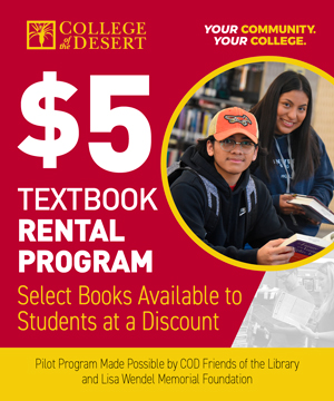 $5 textbook rental program - select books available to students at a discount