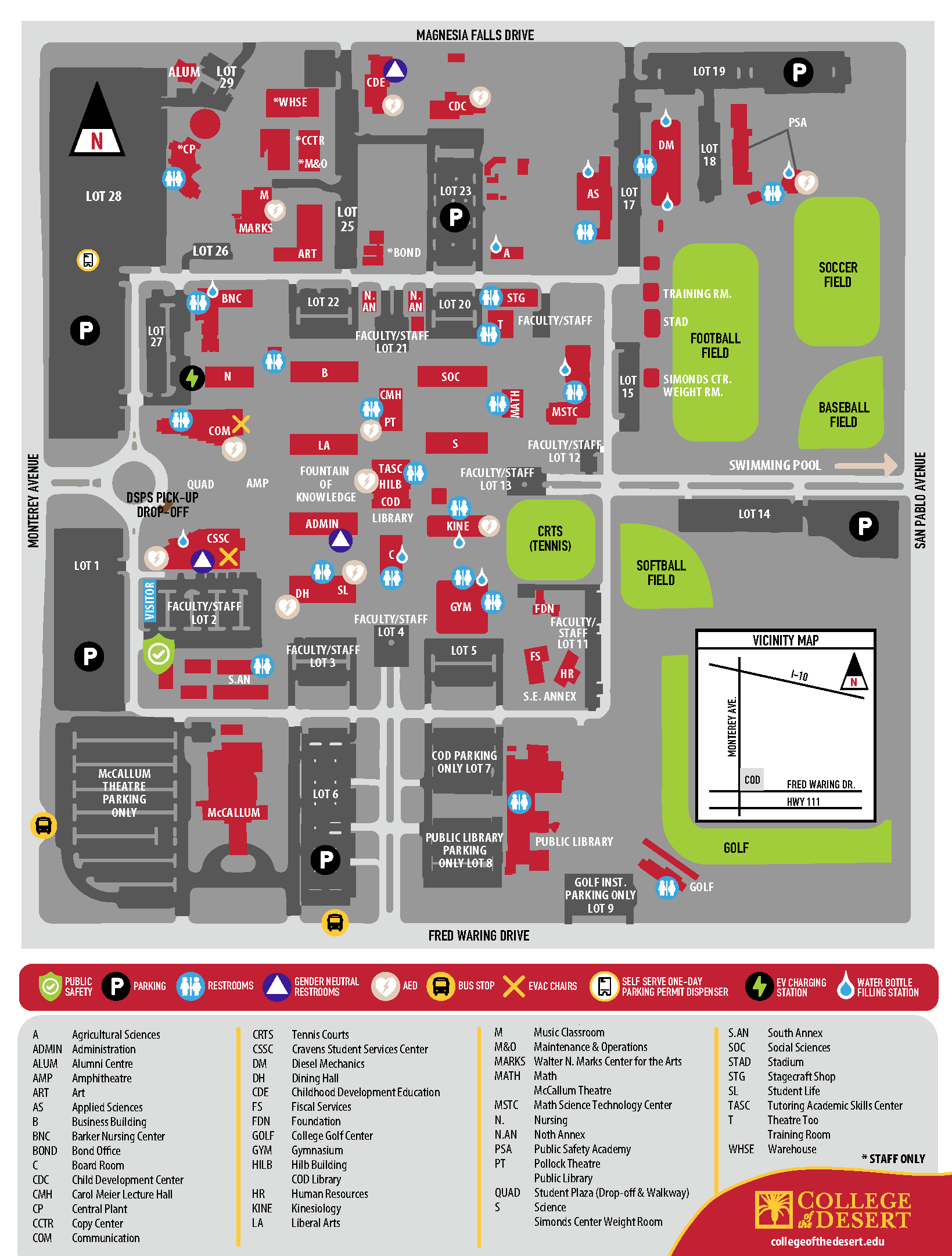 Palm Desert Campus Map