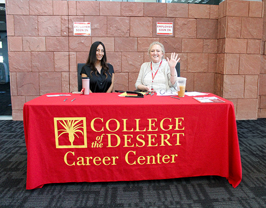 Welcome table at the Career Fair
