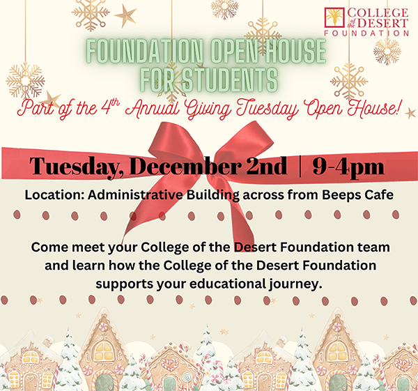 Founation Open House for Students - Part of the 4th Annual Fiving Tuesday Open House!