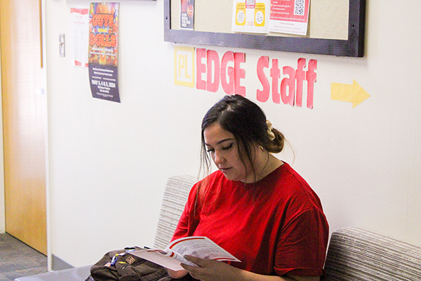 plEDGE student waiting to meet with staff