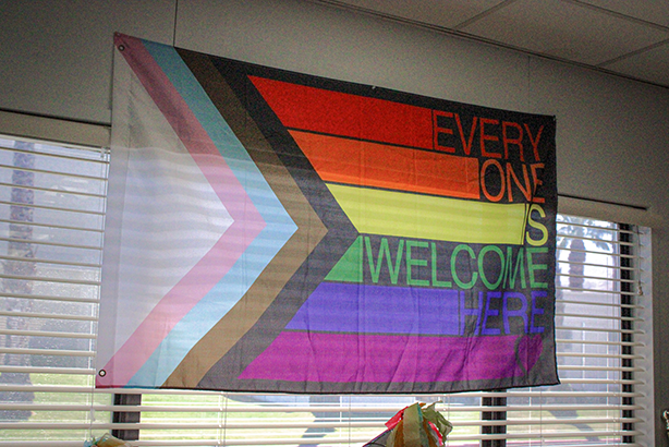 Everyone is welcome here Pride Flag