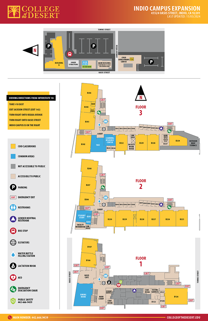 Indio Campus Expansion Map